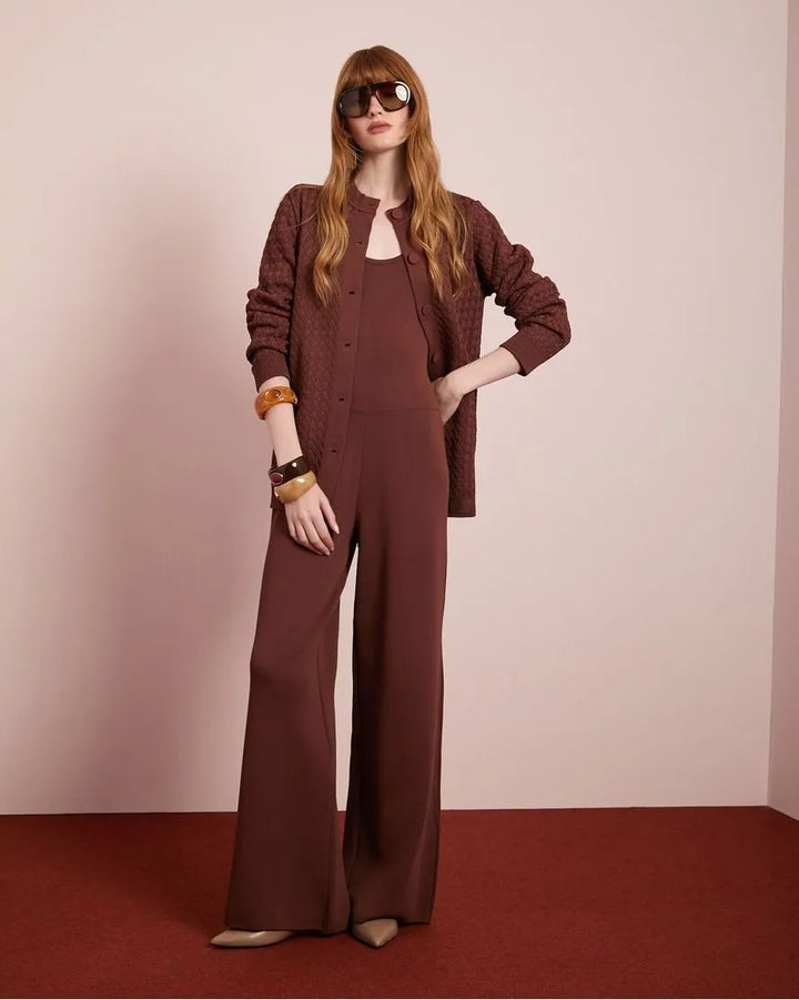 Conjunto Tricot Macacão+Casaqueto
