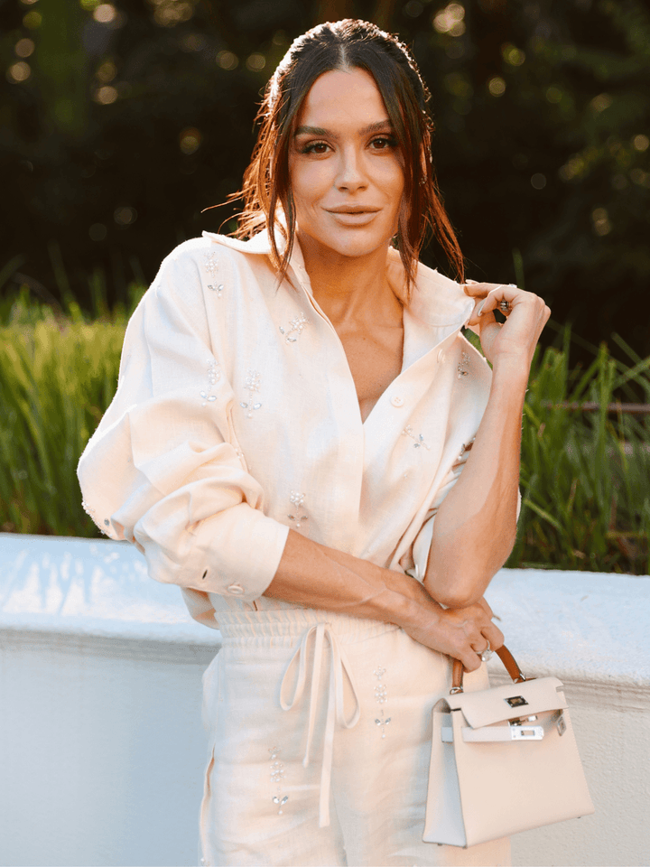 Embroidered Linen Shirt + Pants Set