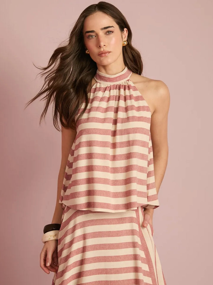 Conjunto Blusa + Saia Assimétrica