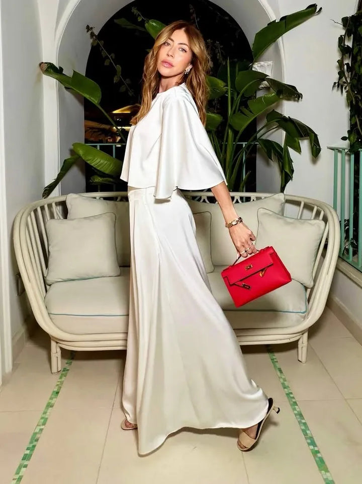 Conjunto Cetim Calça+Blusa Godê