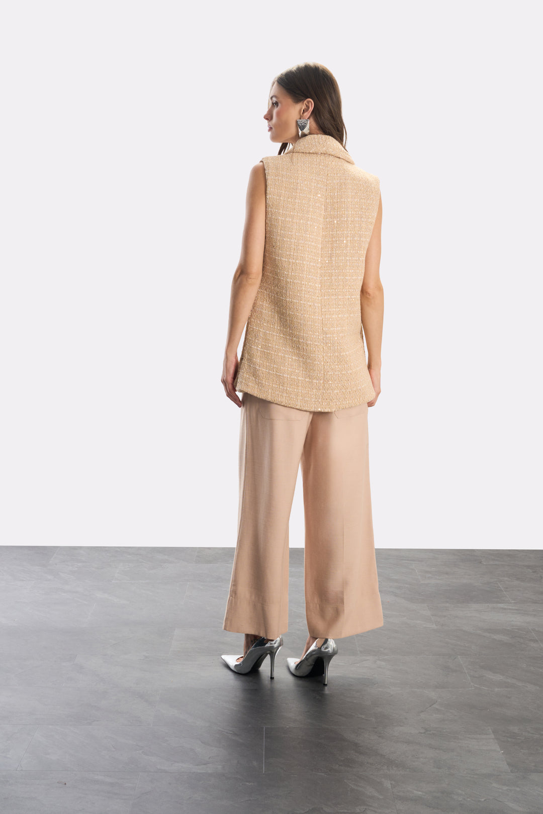Gold Tweed Vest
