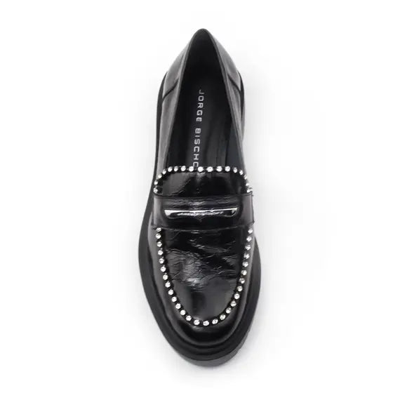 Rhinestone Leather Loafer