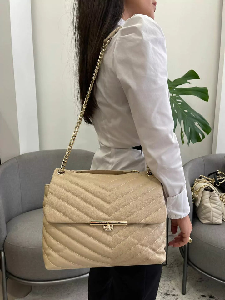 Jorge Bischoff Brulée Leather Shoulder Bag
