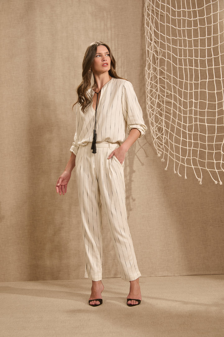 Striped Top+Pants Set