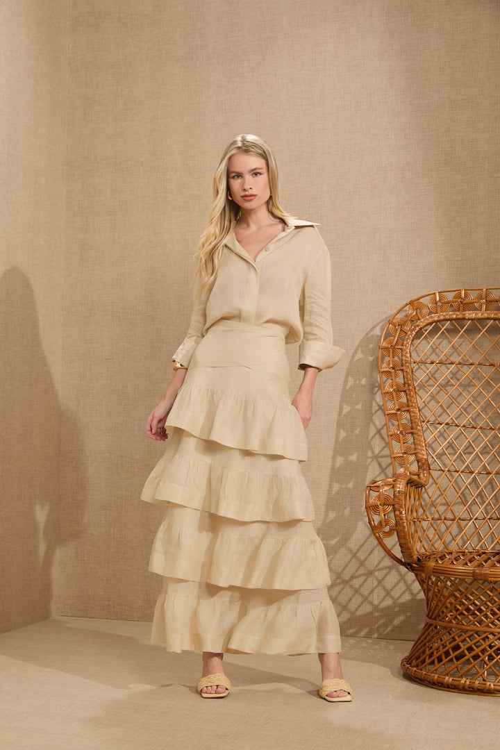 Long Ruffled Skirt