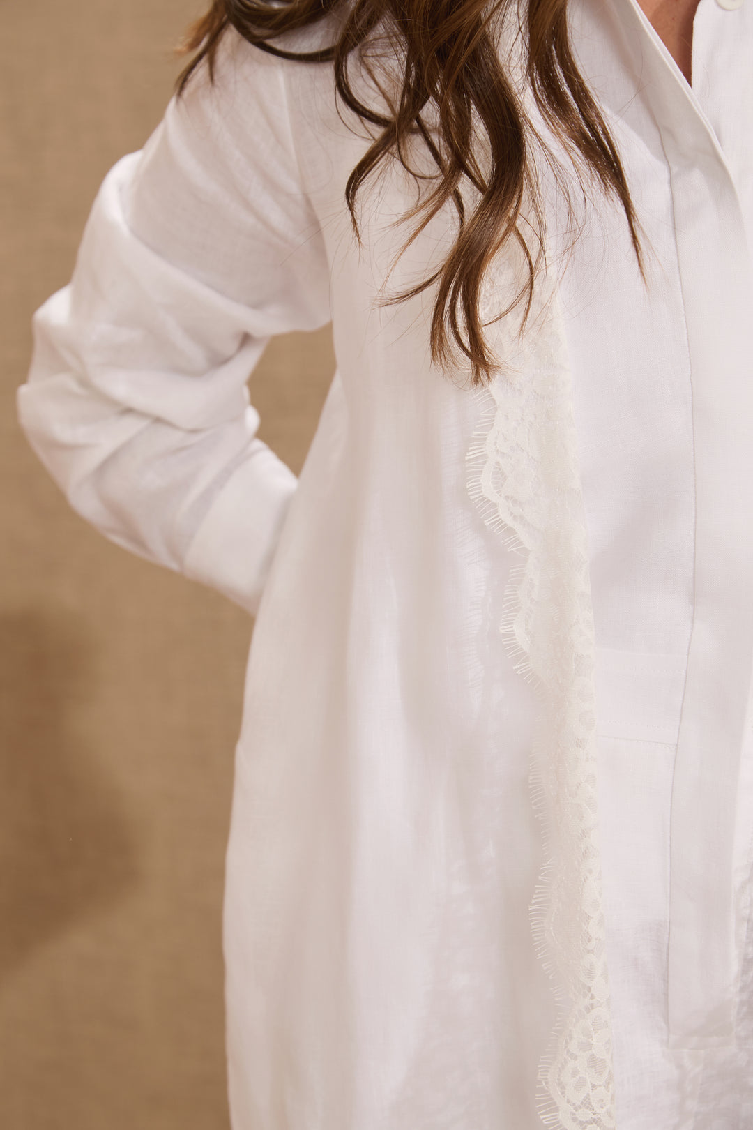 Linen Romper+Kimono Set