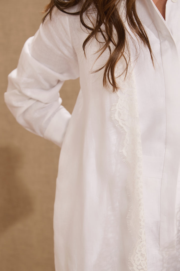 Linen Romper+Kimono Set