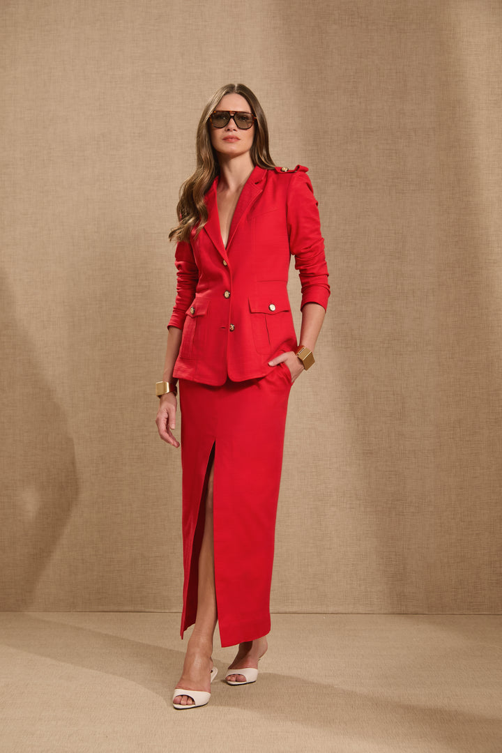 Blazer+Long Skirt Set