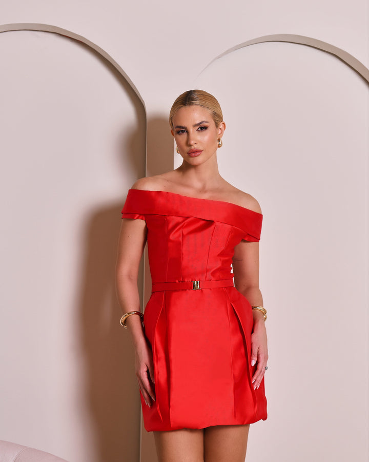 Anne Fernandes Short Dress with Belt