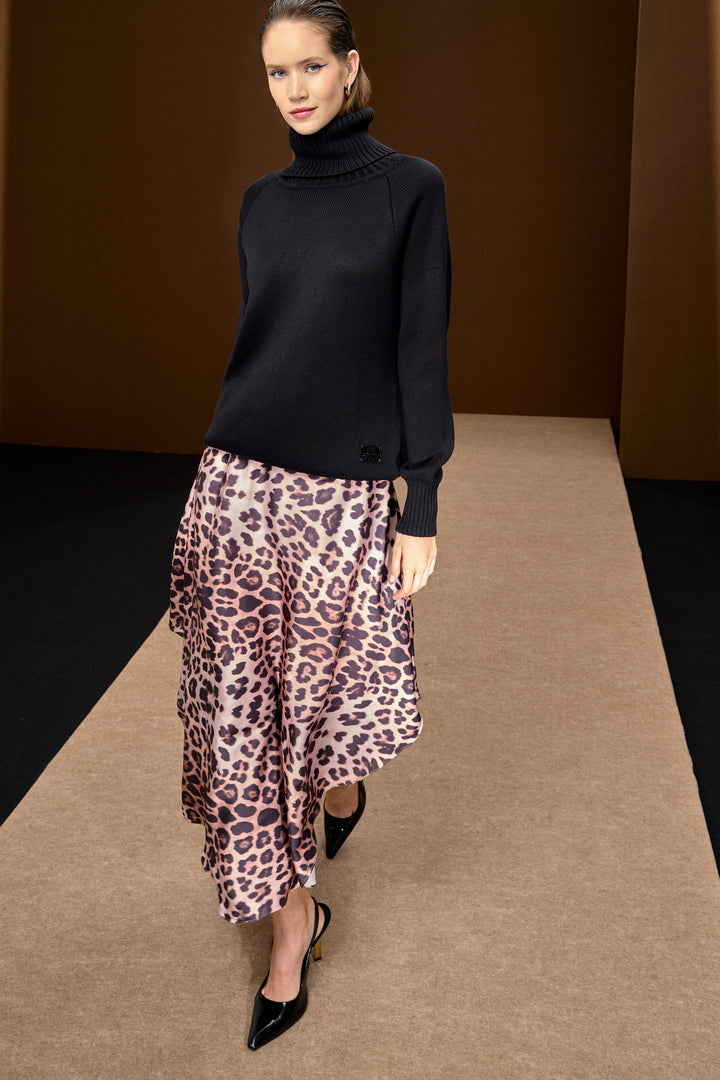 Saia Midi Animal Print Anne Fernandes