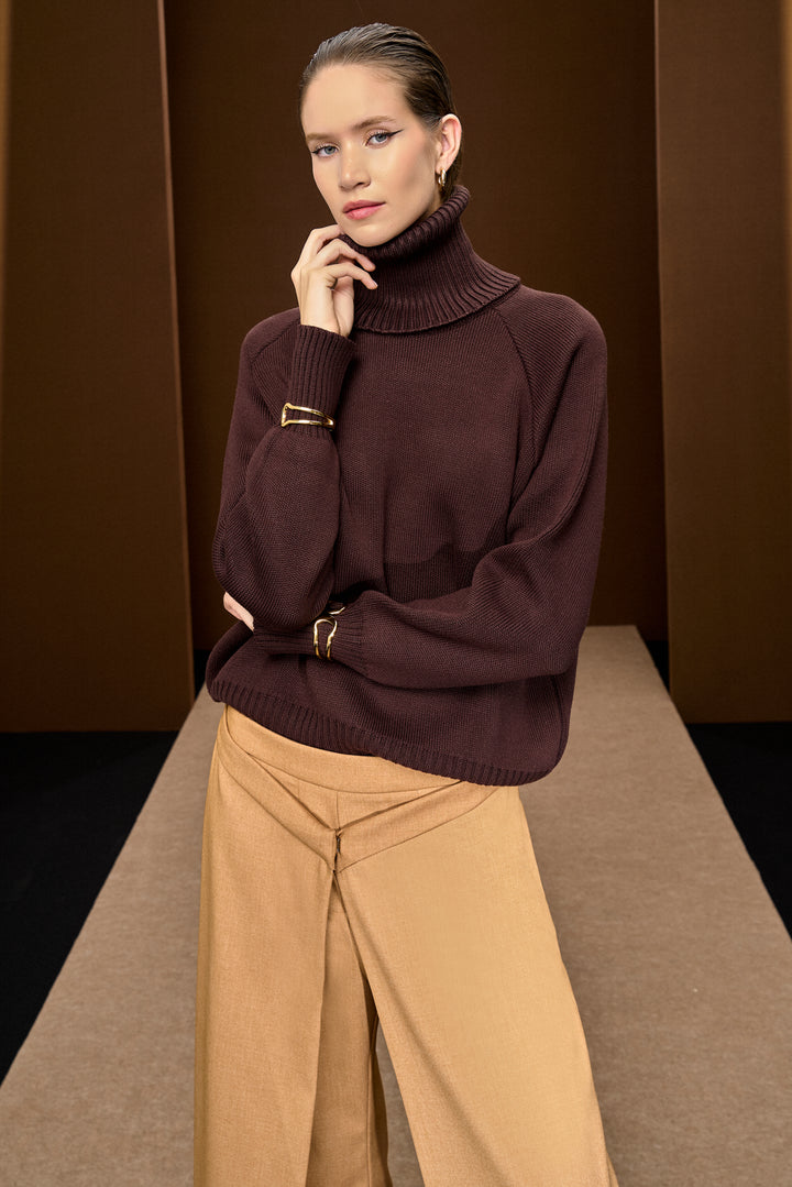 Blusa Tricot Gola Rolê Anne Fernandes