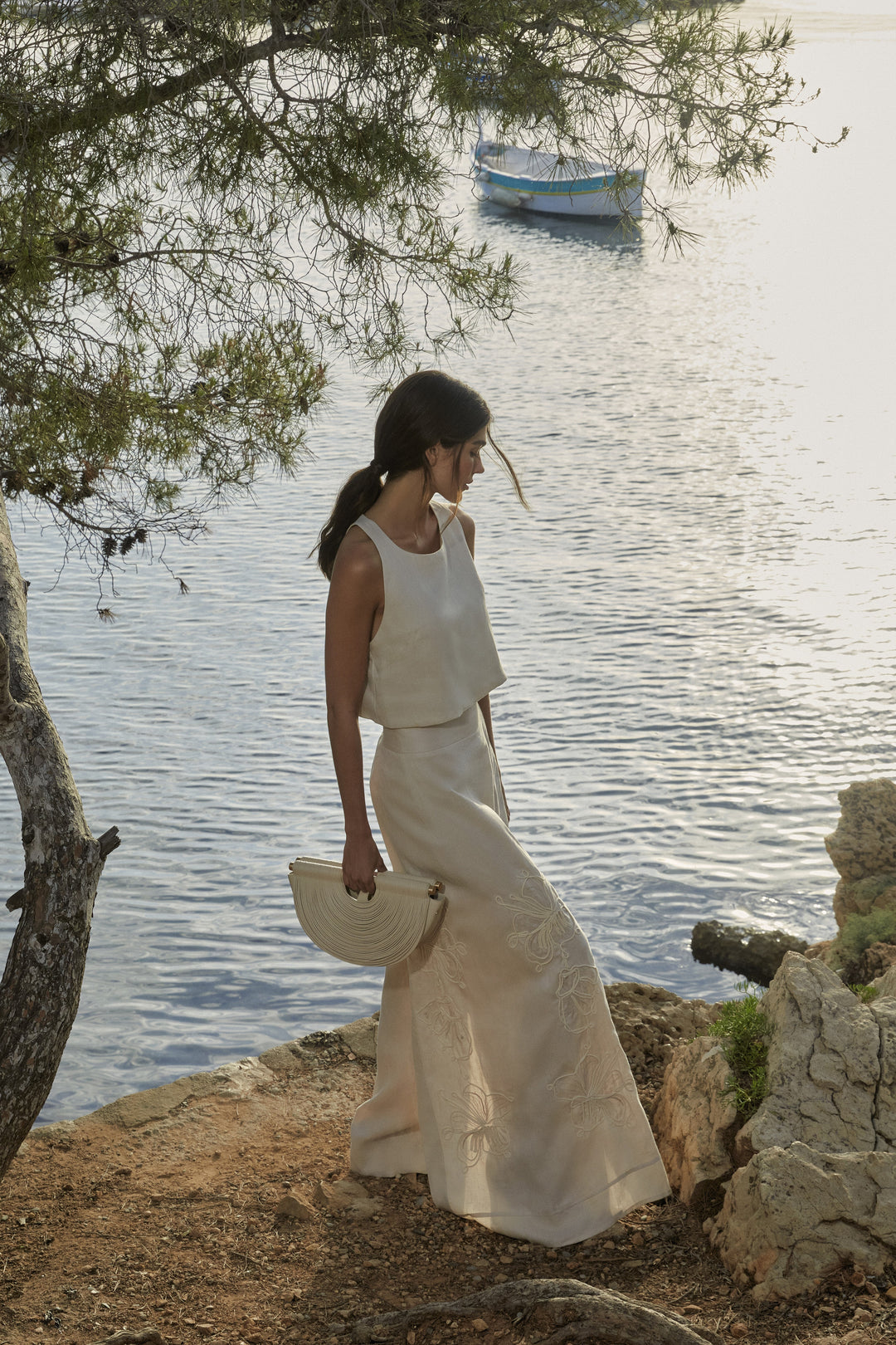 Anne Fernandes Linen Top+Pants Set
