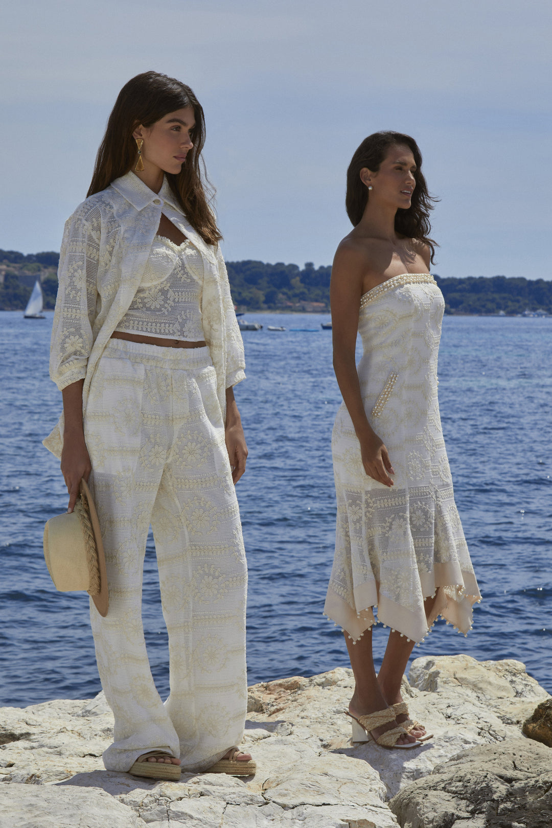 Anne Fernandes Embroidered Corset+Shirt+Pants Set