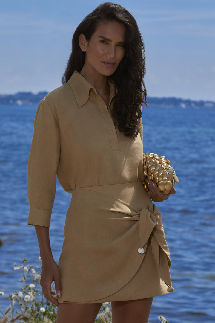 Anne Fernandes Shirt+Skirt Set