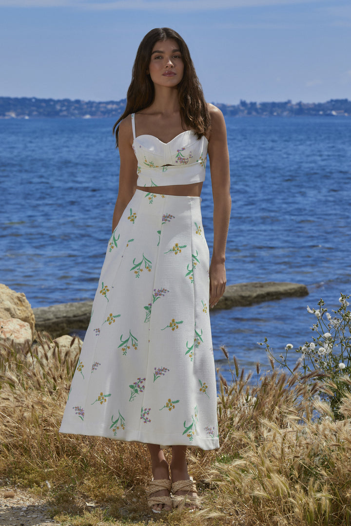 Floral Top+Midi Skirt Set Anne Fernandes