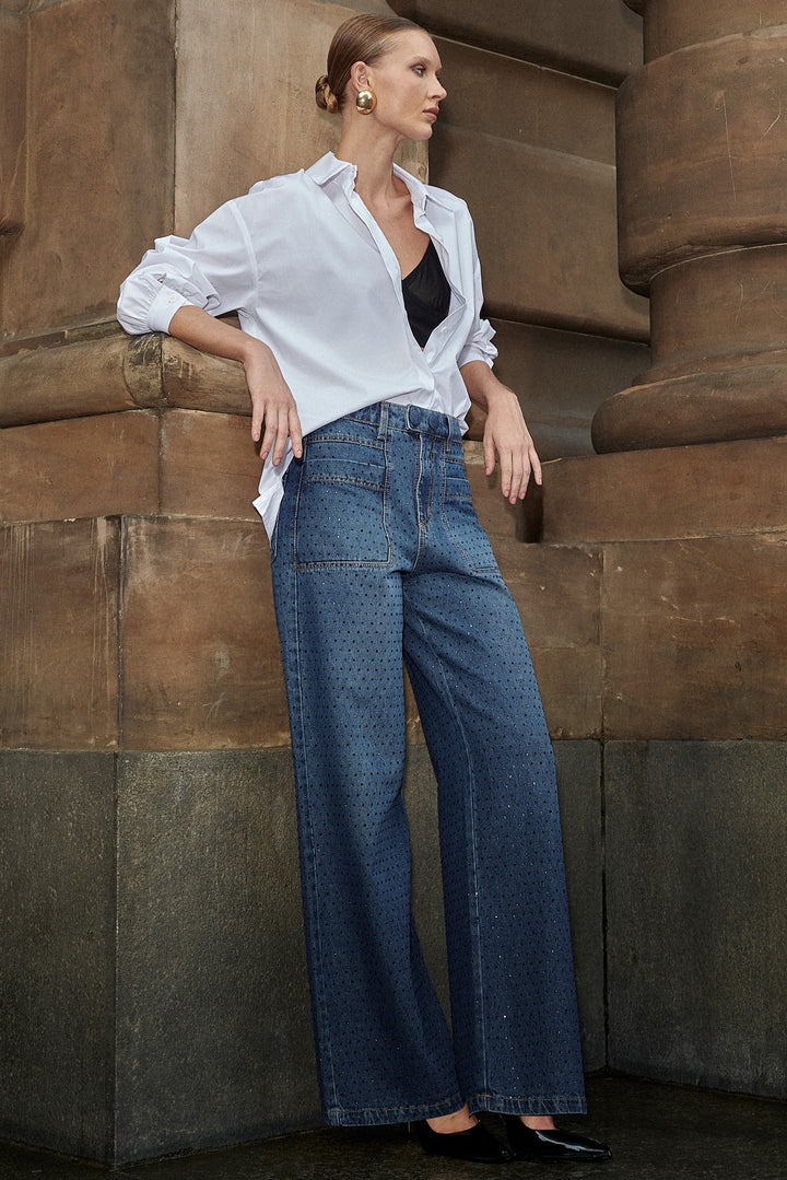Anne Fernandes Crystals Trousers
