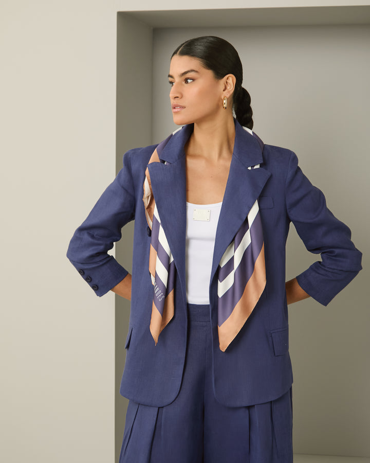 Anne Fernandes Navy Scarf