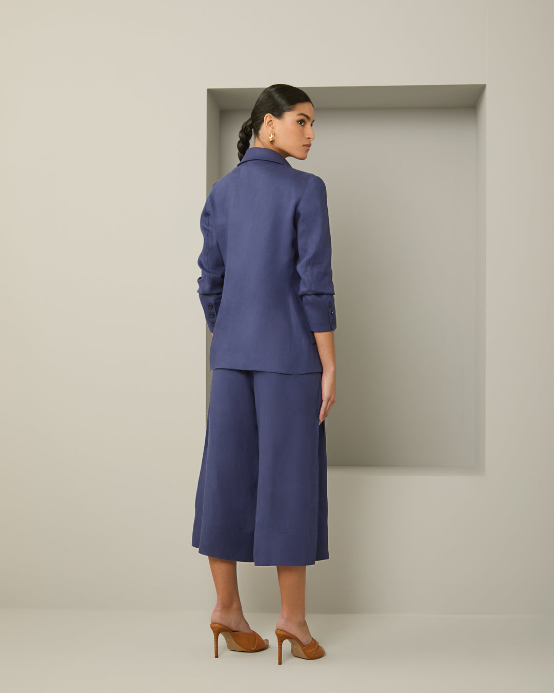Linen Blazer+Shorts Set Anne Fernandes