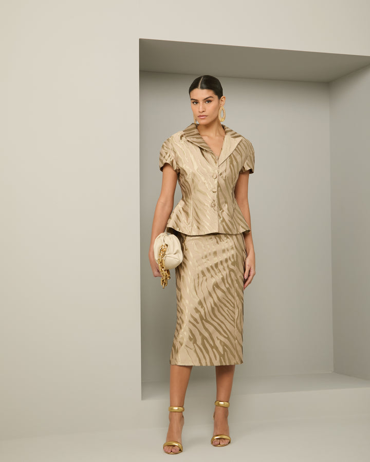 Anne Fernandes Top+Skirt+Jacket Set