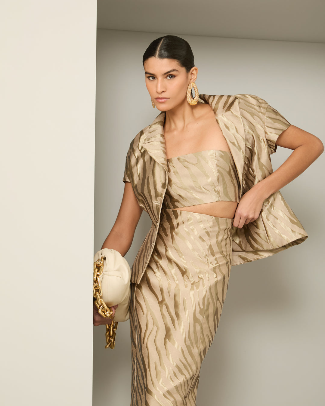 Anne Fernandes Top+Skirt+Jacket Set