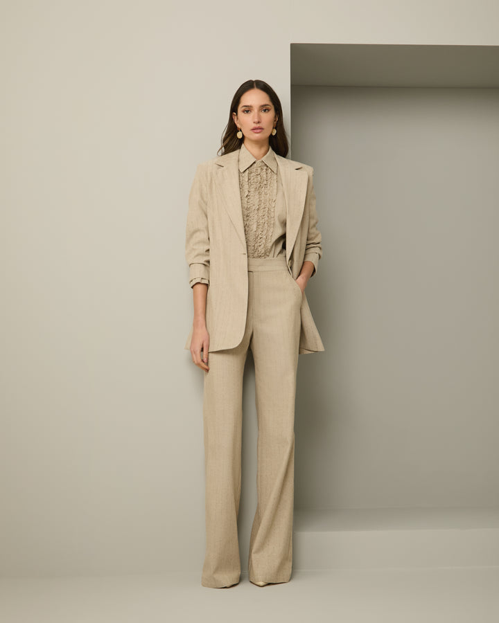 Anne Fernandes Blazer+Shirt+Pants Set