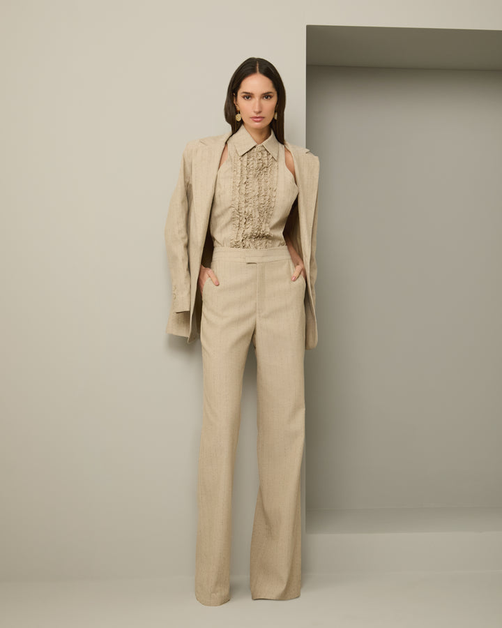 Anne Fernandes Blazer+Shirt+Pants Set