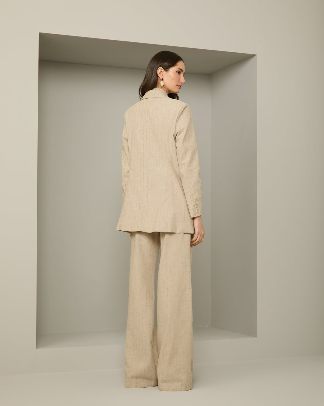 Anne Fernandes Blazer+Shirt+Pants Set