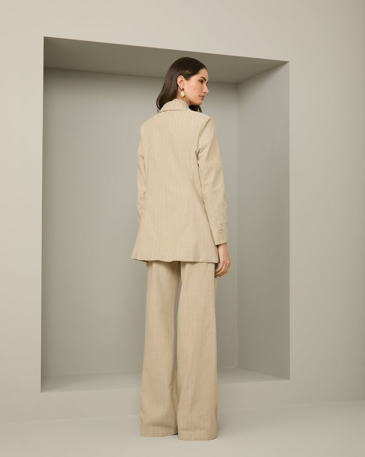 Anne Fernandes Blazer+Shirt+Pants Set