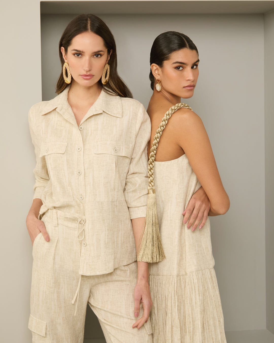Anne Fernandes Natural Fibers Blouse+Pants Set