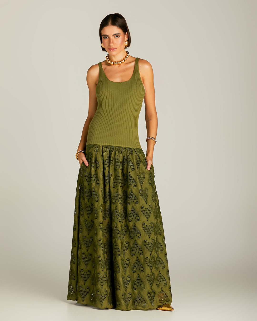Anne Fernandes Dress+Tank Top+Jacket Set