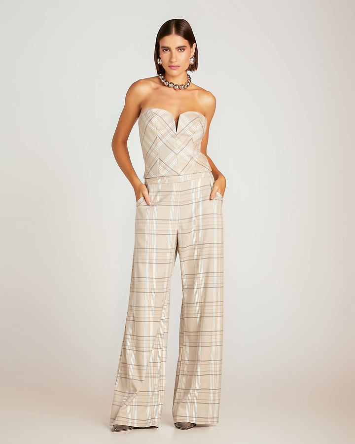 Anne Fernandes Jacket+Cropped Top+Pants Set