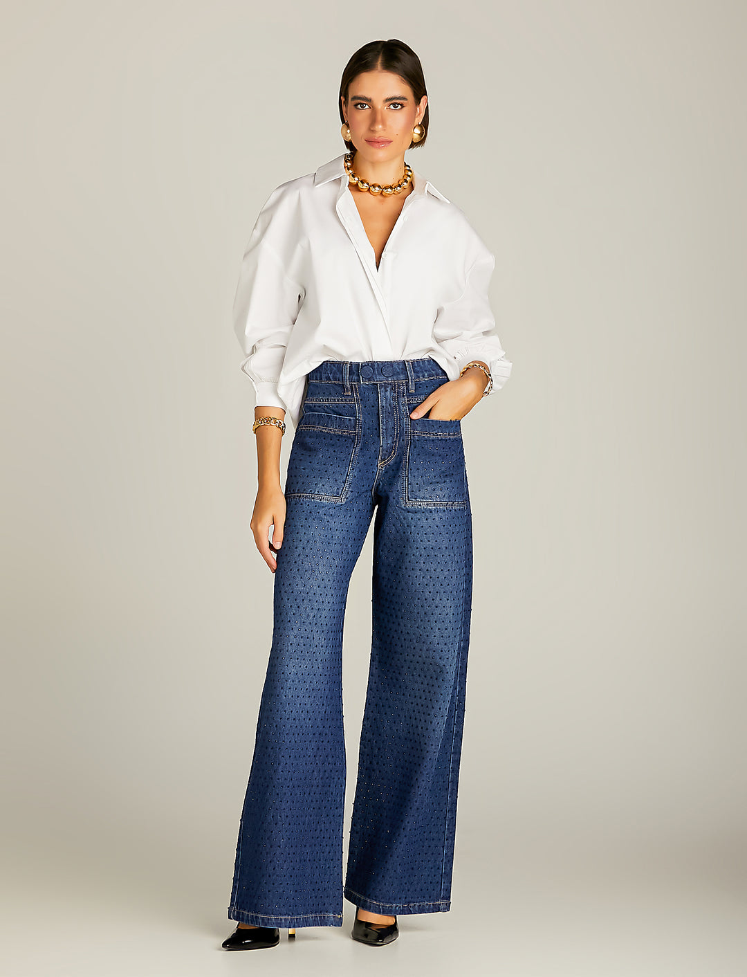 Anne Fernandes Crystals Trousers