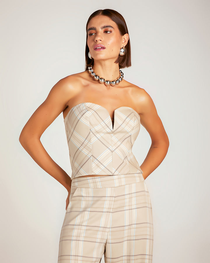 Anne Fernandes Jacket+Cropped Top+Pants Set