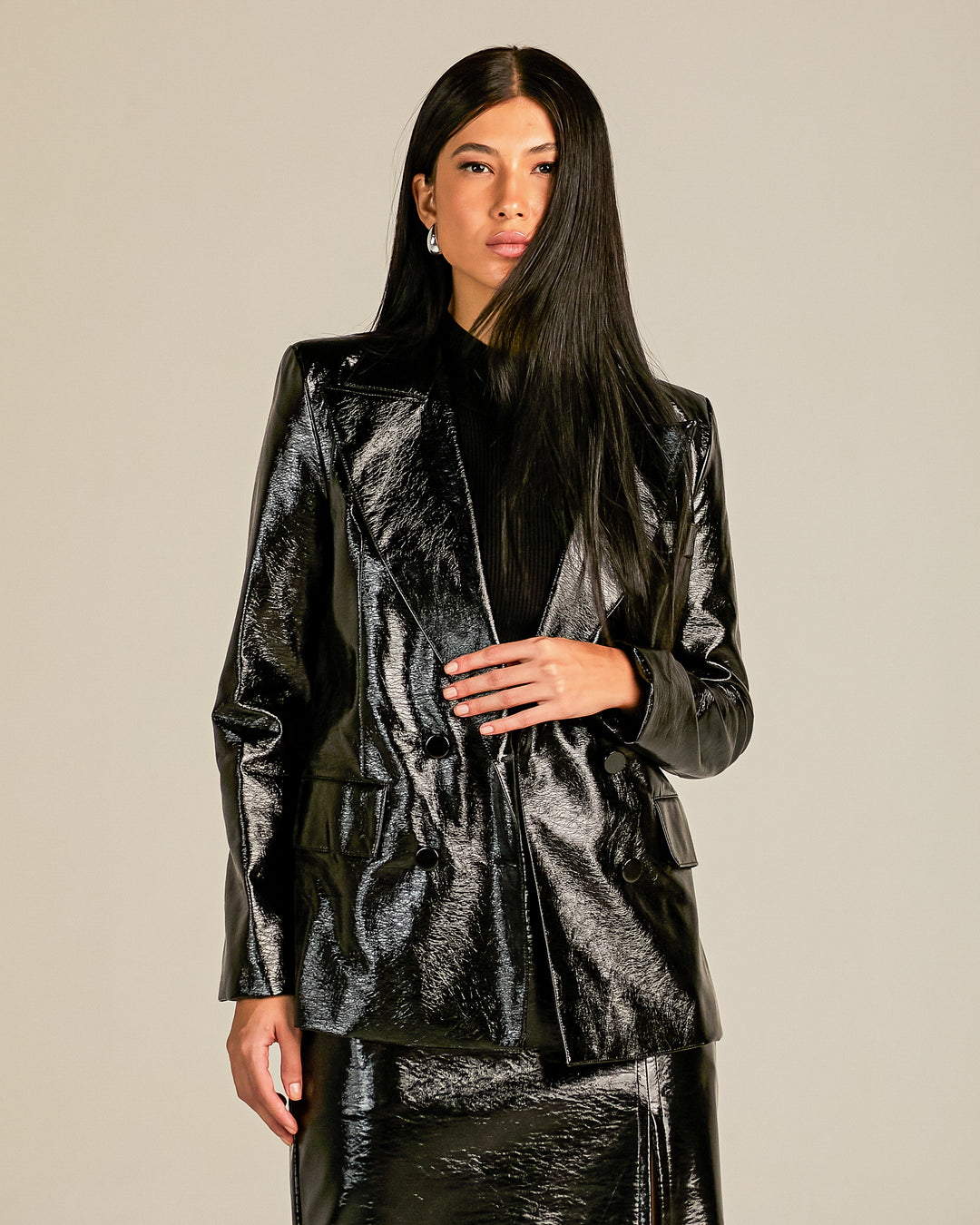 Anne Fernandes Vinyl Blazer