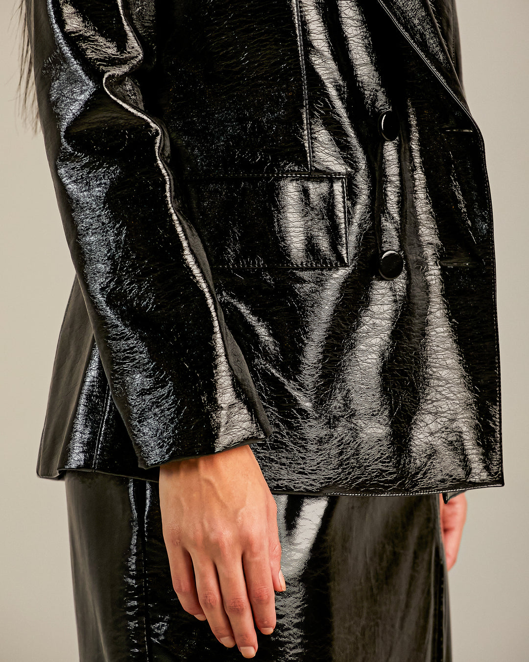 Anne Fernandes Vinyl Blazer