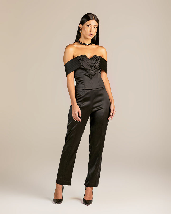 Anne Fernandes Off-the-Shoulder Jumpsuit