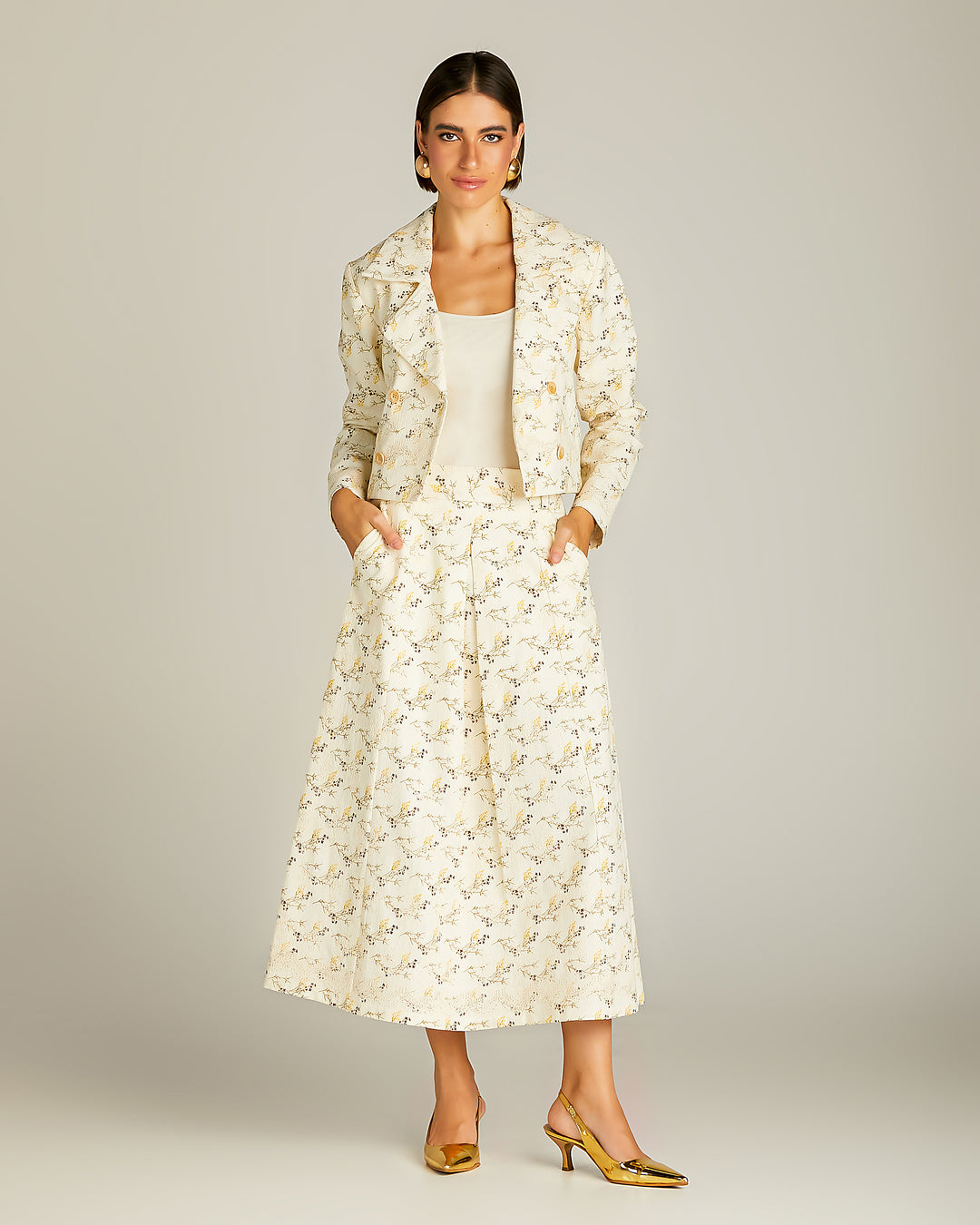 Anne Fernandes Jacket+Skirt Set