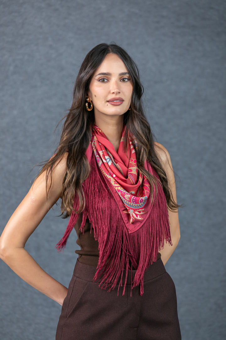 Folk Floral Scarf