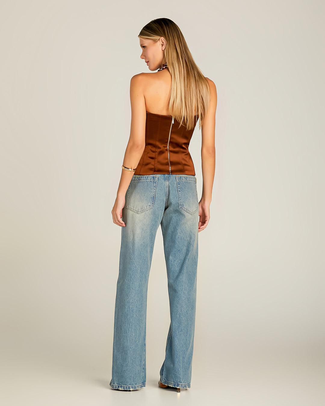 Anne Fernandes Straight Slit Jeans