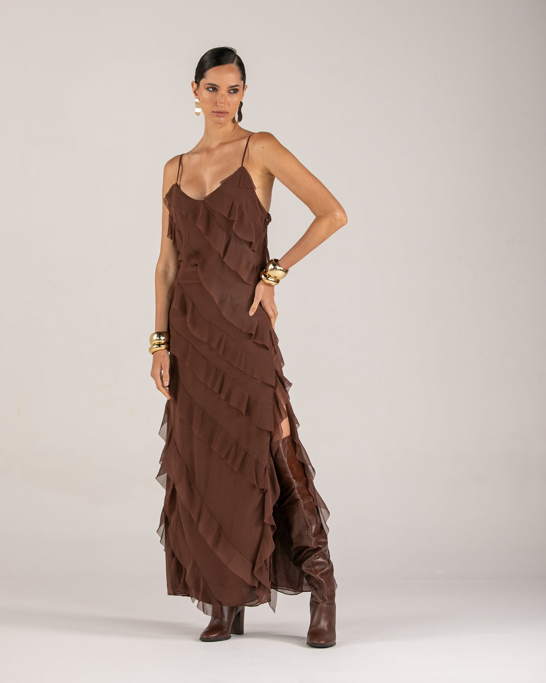 Long Ruffled Dress