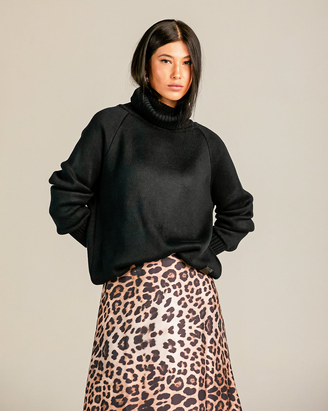 Saia Midi Animal Print Anne Fernandes