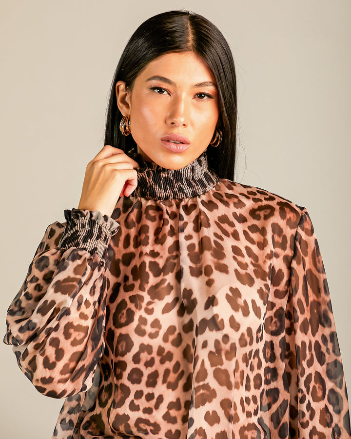 Anne Fernandes Animal Print Blouse