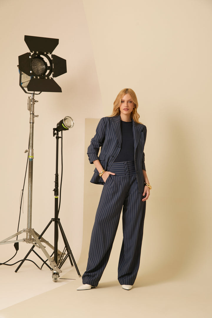 Blazer Alfaiataria Risca de Giz