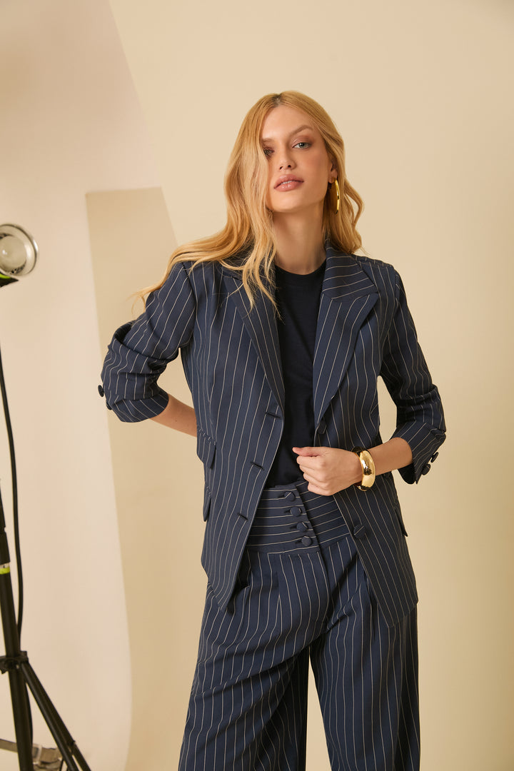 Blazer Alfaiataria Risca de Giz