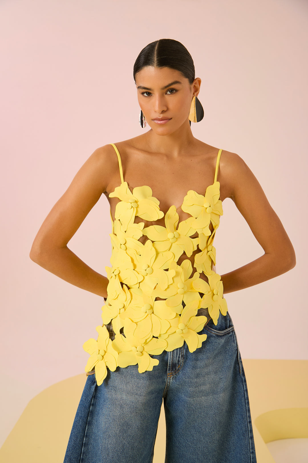Asymmetrical Floral Blouse