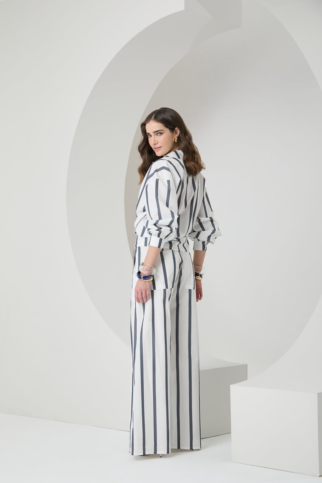 Striped Shirt+Pants Set