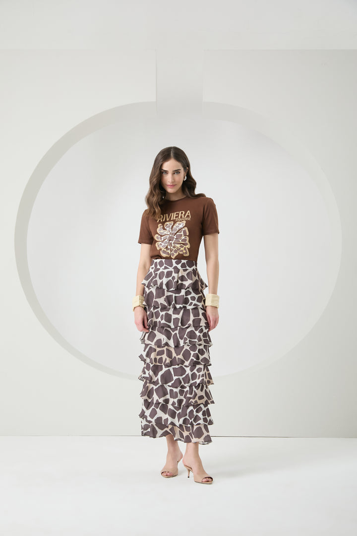 Long Ruffled Skirt