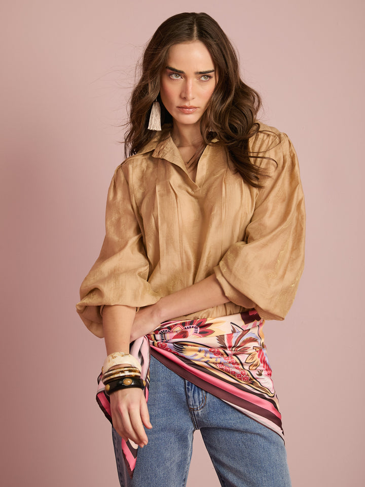 Jacquard Organza Shirt