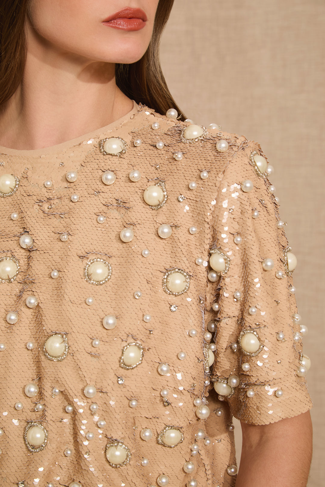 Sequin Embroidered T-Shirt