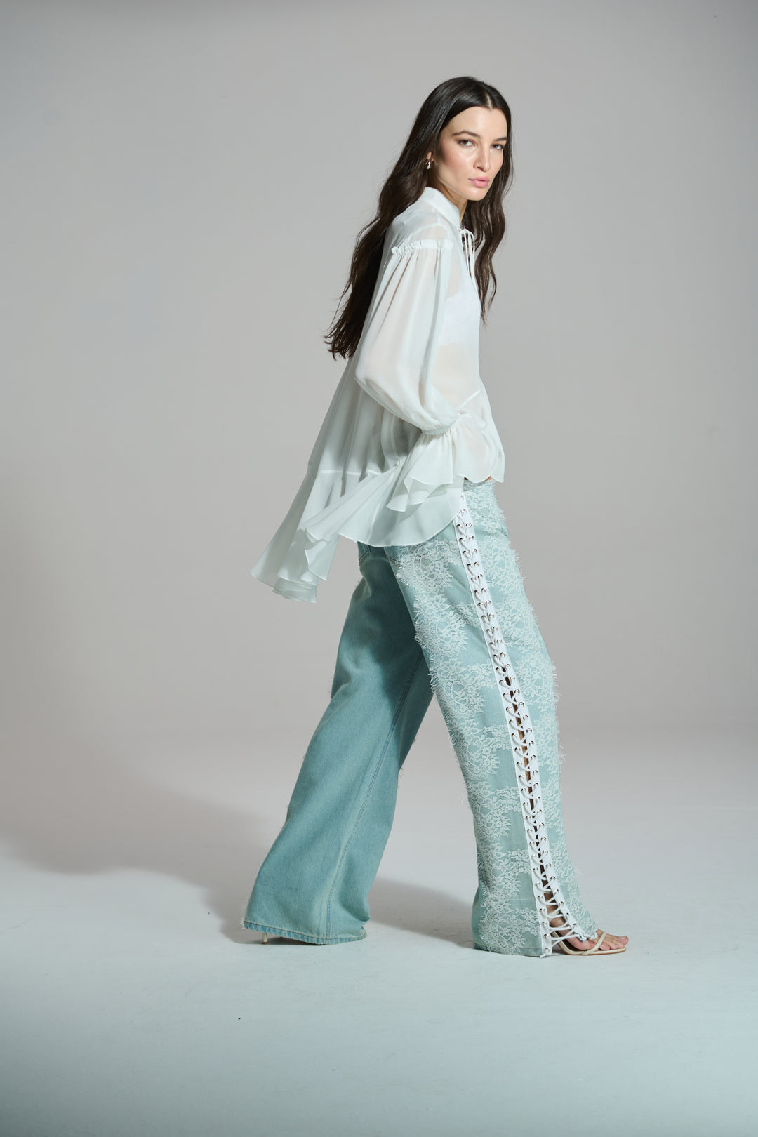 Ruffled Jabot Tunic